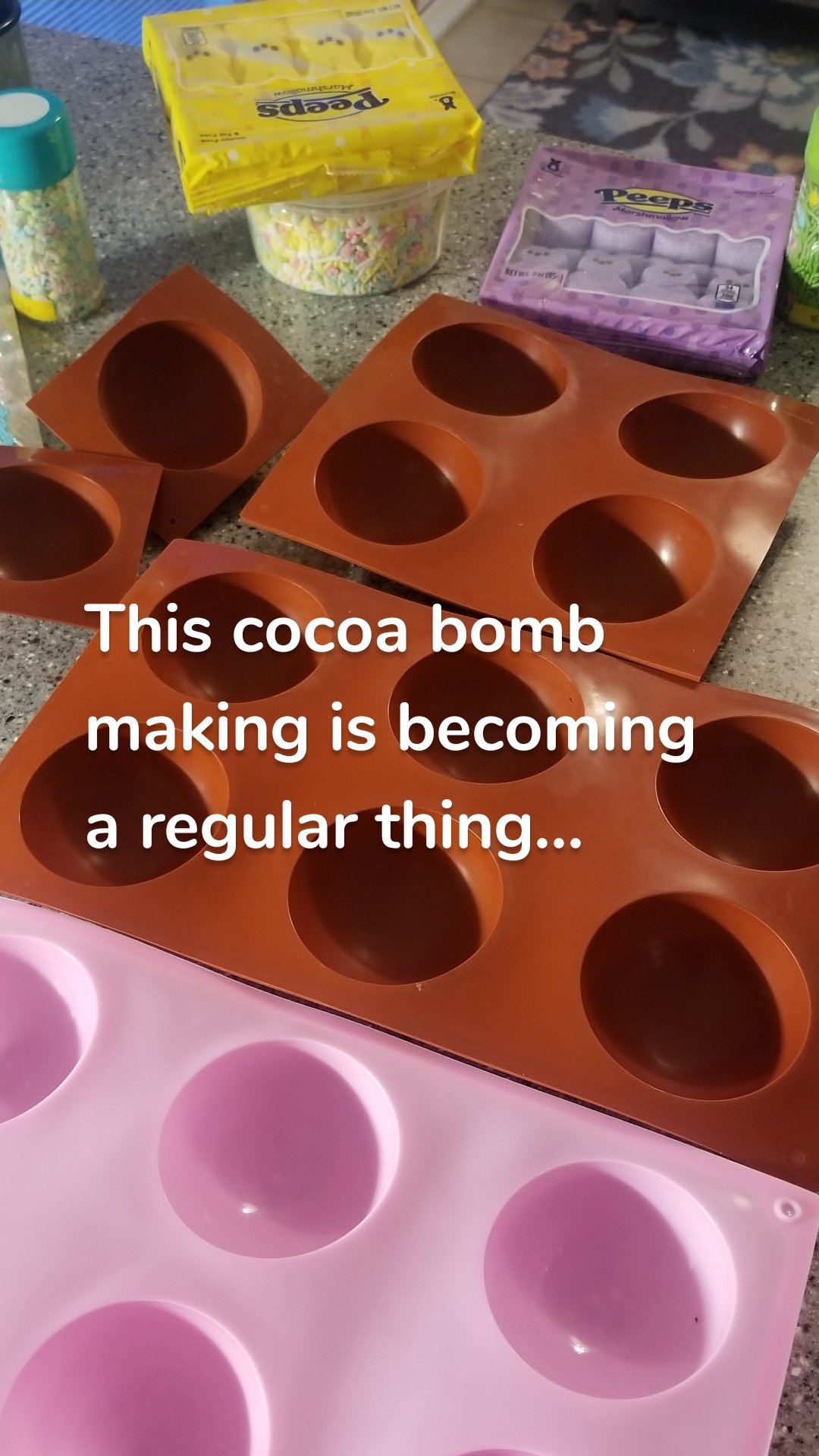 This cocoa bomb making is becoming a regular thing...